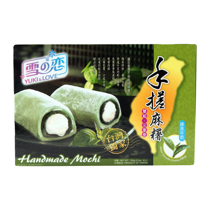 Yuki & Love Green Tea Creamy Filling Handmade Mochi